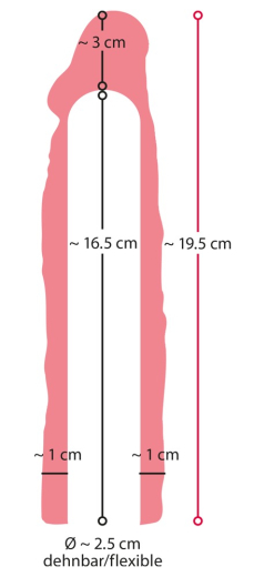 Penis Enlargement Sheath Nature Skin +3cm for an instantly 3cm longer & 2 cm thicker Penis buy cheap