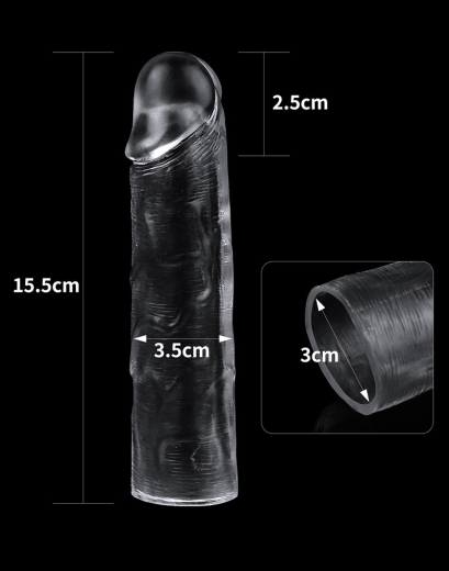 Penis Enlargement-Sleeve transparent 2.5cm TPE