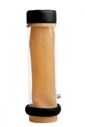 Penis Cylinder large w. textured Insert f. Milker Sexmachine