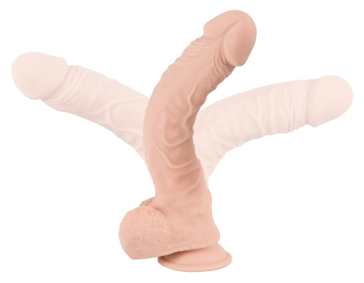 Penis Dildo bendable w. Suction-Cup Nature Skin 11.5-Inch