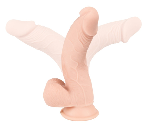 Penis Dildo bendable w. Suction-Cup Nature Skin 9.5-Inch