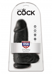 Godemiché pénis extra épais King Cock Chubby 9 Inch Balls noir