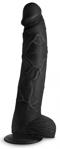 Penisdildo m. Hoden & Saugnapf Hung Harry 11.75-Inch schwarz