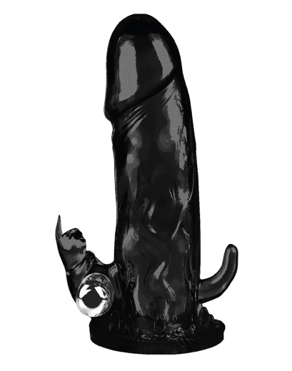 Penis Sleeve w. Clit Tickler & Vibration Brave Man 3 TPE