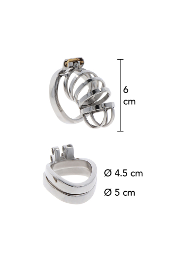 Penis-Cage Chastity Cock Cage Stainless Steel with 2 ergonomic Base-Rings & internal Lock by HIDDEN DESIRE buy cheap