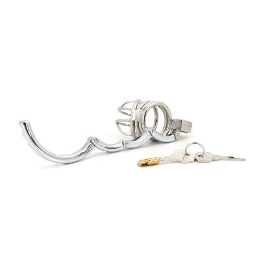 Peniskäfig einstellbar m. internem Schloss Restridick m. Ratschen-Cockring 40mm bis 60mm einstellbar kaufen