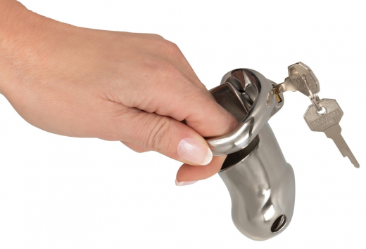 Peniskäfig m. integriertem Schloss Cock Cage 2 Edelstahl