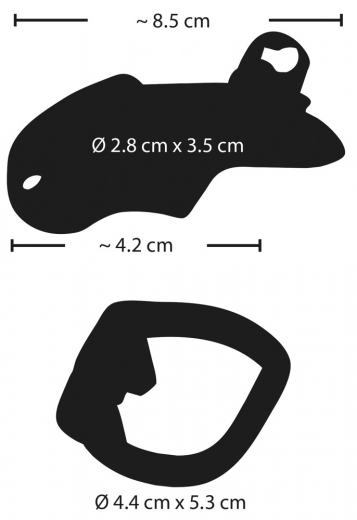 Peniskäfig m. integriertem Schloss Cock Cage 2 Edelstahl