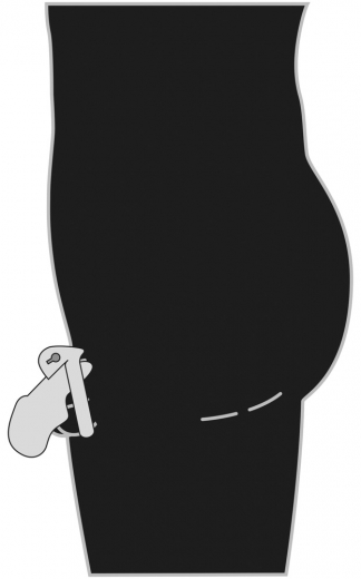 Peniskäfig m. integriertem Schloss Cock Cage 2 Edelstahl