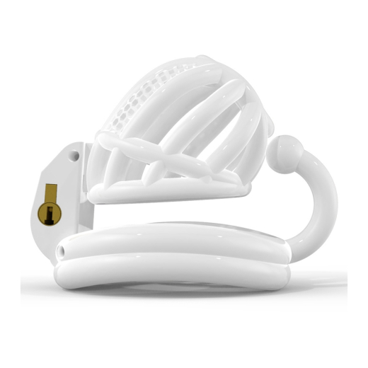 Peniskäfig m. integriertem Schloss & Hodenbügel Filly S ABS weiss