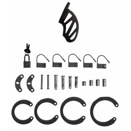 Cage à pénis Mancage 24 Silicone Tube à pénis souple & aéré avec 4 anneaux darrêt en polycarbonate de MANCAGE acheter