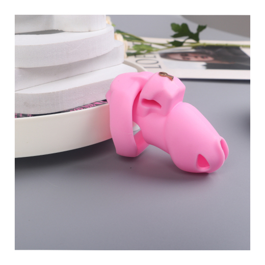 Peniskäfig Silikon 9x3.5cm Flexy S pink mit 4 Basis-Ringen & internem Schloss von COCKLOCK günstig kaufen