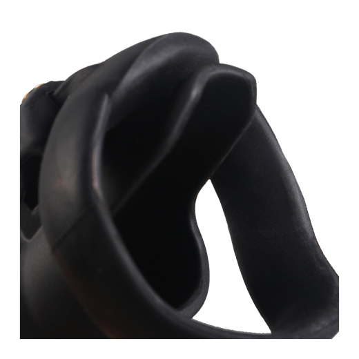 Peniskäfig Silikon 9x3.5cm Flexy S schwarz mit vier gebogenen Basis-Ringen & internem Schloss von COCKLOCK kaufen