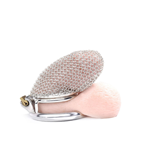 Peniskäfig Stahlnetz m. internem Schloss medium