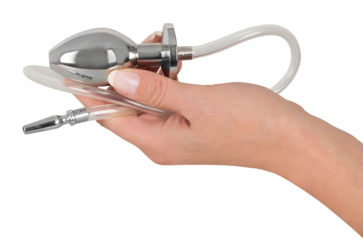 Plug pénien & plug anal creux Piss-to-Ass Acier inoxydable