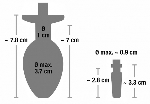 Plug pénien & plug anal creux Piss-to-Ass Acier inoxydable