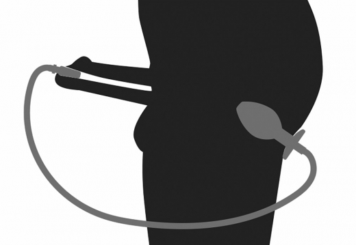 Plug pénien & plug anal creux Piss-to-Ass Acier inoxydable