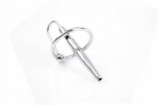 Penisplug hohl 8mm m. Eichelring 25mm Edelstahl