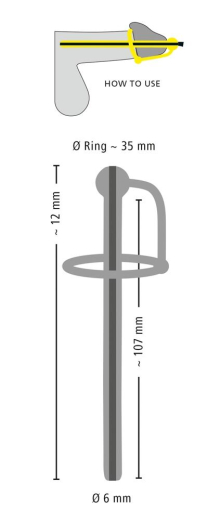 Penisplug hohl m. Eichelring Piss Play 6mm Silikon biegsamer & weicher Dilator mit Stop-Kugel von PENISPLUG günstig kaufen