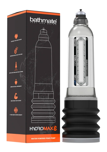 Penispumpe Bathmate HydroMax-8 tranparent für erigierte Penislängen von 15-20cm von BATHMATE günstig kaufen