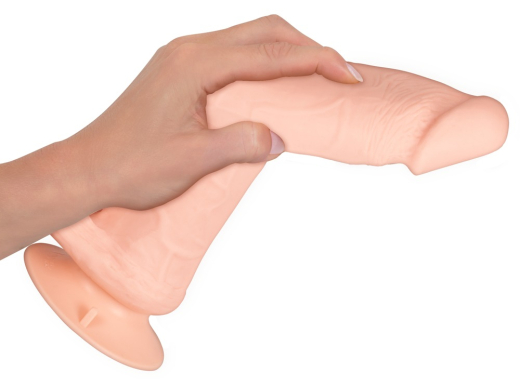 Penisvibrator biegsam m. Fernbedienung & Hoden Nature Skin aufladbar wasserdicht von NATURE SKIN günstig kaufen