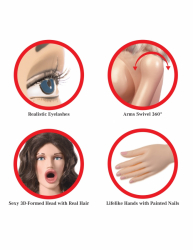 Pipedream Extreme BJ Betty Oralsex Liebespuppe aufblasbar