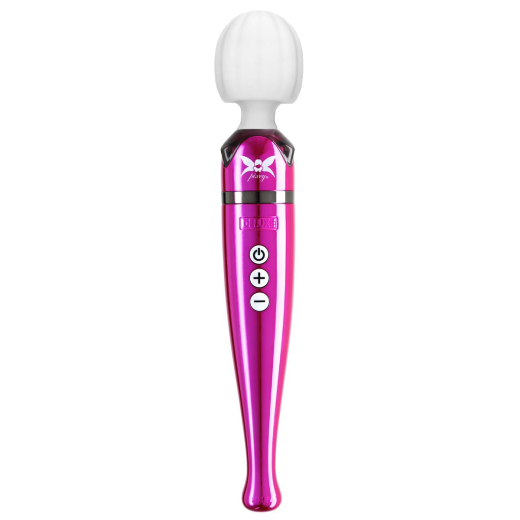 Pixey Deluxe Wand Vibrator rechargeable pink-chrome