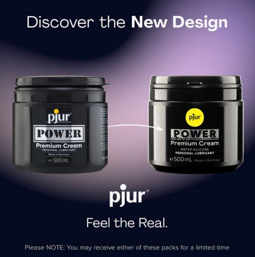 Lubrifiant hybride Pjur Power Premium Cream 500ml pour sexe extra dur & gros sextoys & anal de PJUR à bas prix
