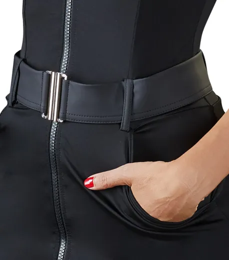 Polizei Kostüm Minikleid m. Gürtel