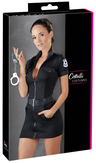 Polizei Kostüm Minikleid m. Gürtel