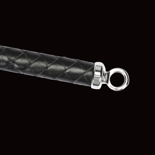 Premium Flogger Whip long Bala Muchi hard black exquisite handcrafted BDSM Tool w. stiff Leather Tails by RISE buy cheap