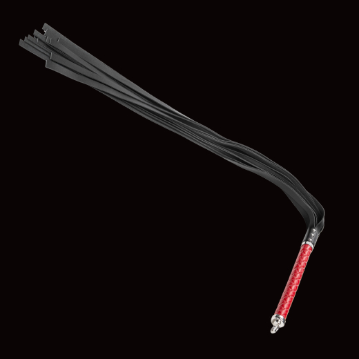 Premium Flogger Whip long Bala Muchi soft red & black exquisite handcrafted BDSM Tool w. soft Leather Tails by RISE buy