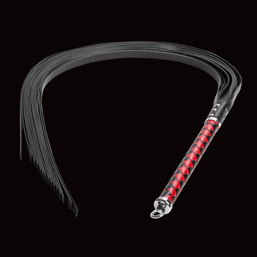 Premium Flogger Whip long Bala Muchi soft red-black exquisite handcrafted BDSM Tool w. soft Leather Tails buy