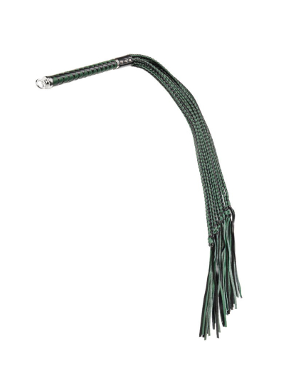 Premium Flogger Peitsche RISE Cat-o-Nine grün-schwarz