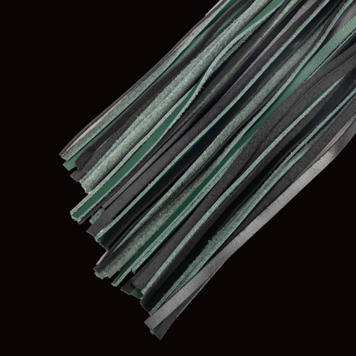 Premium Flogger Whip RISE Cat-o-Nine green-black braided with Metal-Loop @Handle-End buy cheap