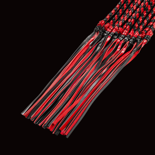 Premium Flogger Peitsche RISE Cat-o-Nine thick rot-schwarz exquisite Handarbeit von RISE Japan günstig kaufen