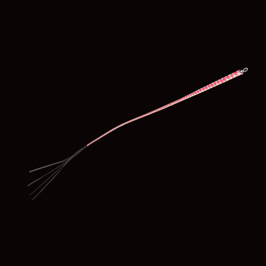 Premium Peitsche RISE Bull Whip 120cm pink-weiss exquisite Handarbeit mit Metall-Ende von RISE Japan günstig kaufen