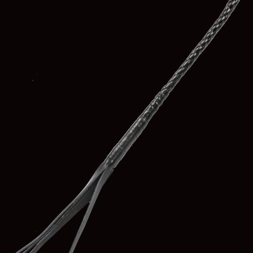 Premium Peitsche RISE Bull Whip 120cm schwarz exquisite Handarbeit kunstvoll geflochten mit Metall-Ende kaufen