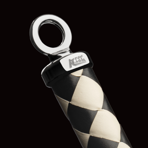 Premium BDSM-Whip RISE Bull Whip 120cm black-white artfully & precisely handcrafted by RISE Japan buy
