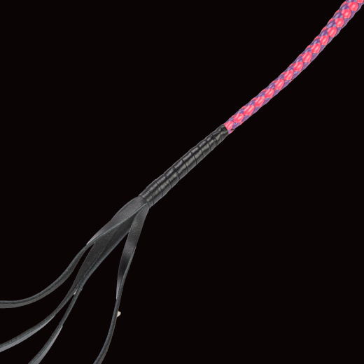 Premium Peitsche RISE Bull Whip 90cm pink-violett exquisite Handarbeit kunstvoll & präzise geflochten günstig kaufen