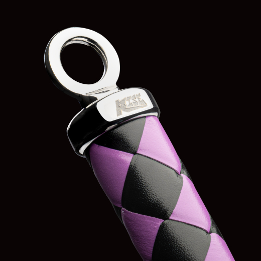 Premium BDSM-Whip RISE Bull Whip 90cm black-purple handcrafted with Metal-Loop-End by RISE Japan buy cheap