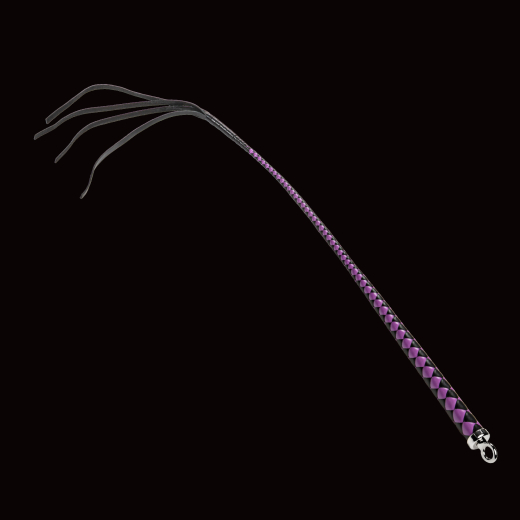 Premium BDSM-Whip RISE Bull Whip 90cm black-purple handmade with Metal-Loop-End by RISE Japan buy cheap