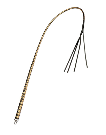 Premium Peitsche RISE Feather hard gelb-schwarz