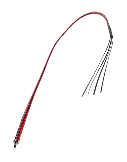 Premium Peitsche RISE Feather rot-schwarz