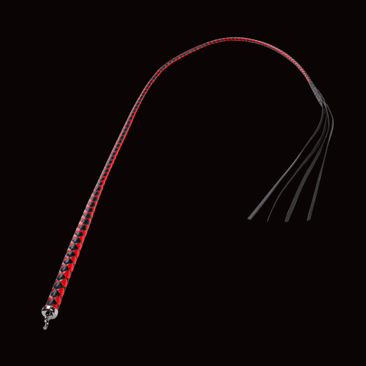 Premium Peitsche RISE Feather rot-schwarz exquisite handgefertigte BDSM-Peitsche perfekt ausbalanciert von RISE kaufen