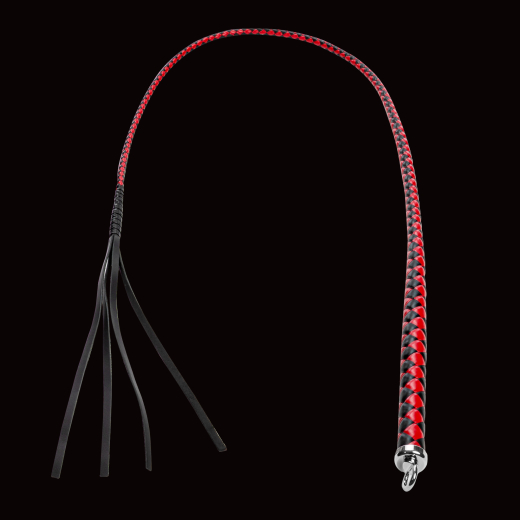 Premium Peitsche RISE Feather rot-schwarz exquisite handgefertigte BDSM-Peitsche perfekt ausbalanciert günstig kaufen