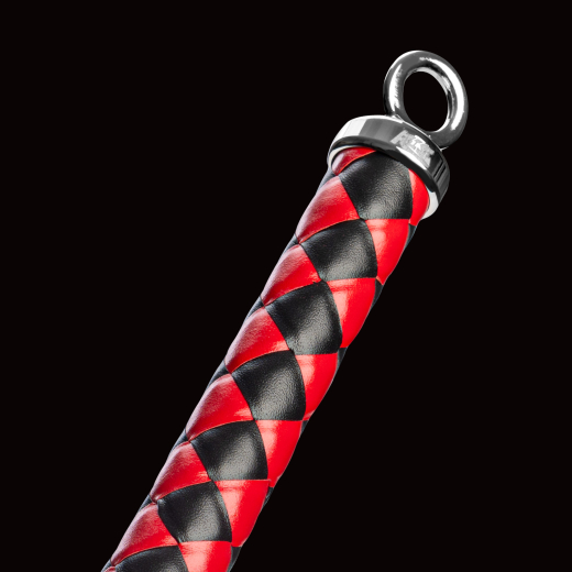 Premium Peitsche RISE Feather rot-schwarz exquisite BDSM-Peitsche perfekt ausbalanciert mit Metallöse von RISE kaufen