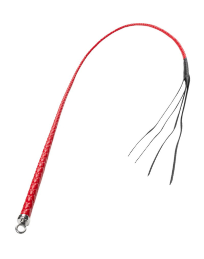 Premium Peitsche RISE Feather rot & schwarz