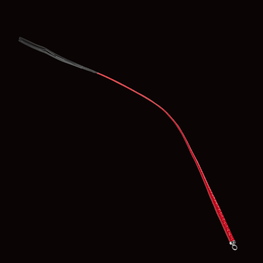 Premium Peitsche RISE Feather rot & schwarz handgefertigte BDSM-Peitsche perfekt ausbalanciert von RISE kaufen