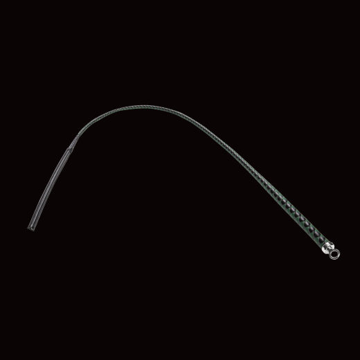 Premium Peitsche RISE Feather slim grün-schwarz exquisite Handarbeit geflochtener Griff & Leder-Schlagende kaufen